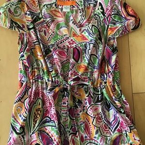 Cynthia Steffe - Colorful Scoopneck Paisley Blouse